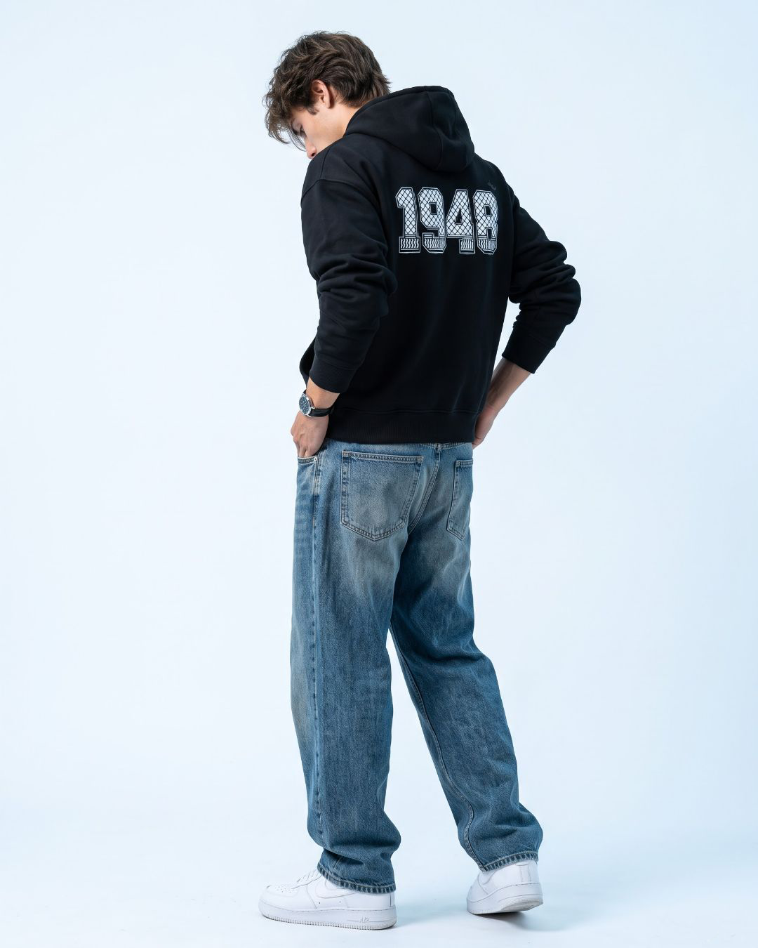 1948 Palestine oversized hoodie black front