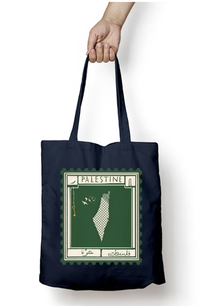 Palestine Stamp Zipper Tote Bag