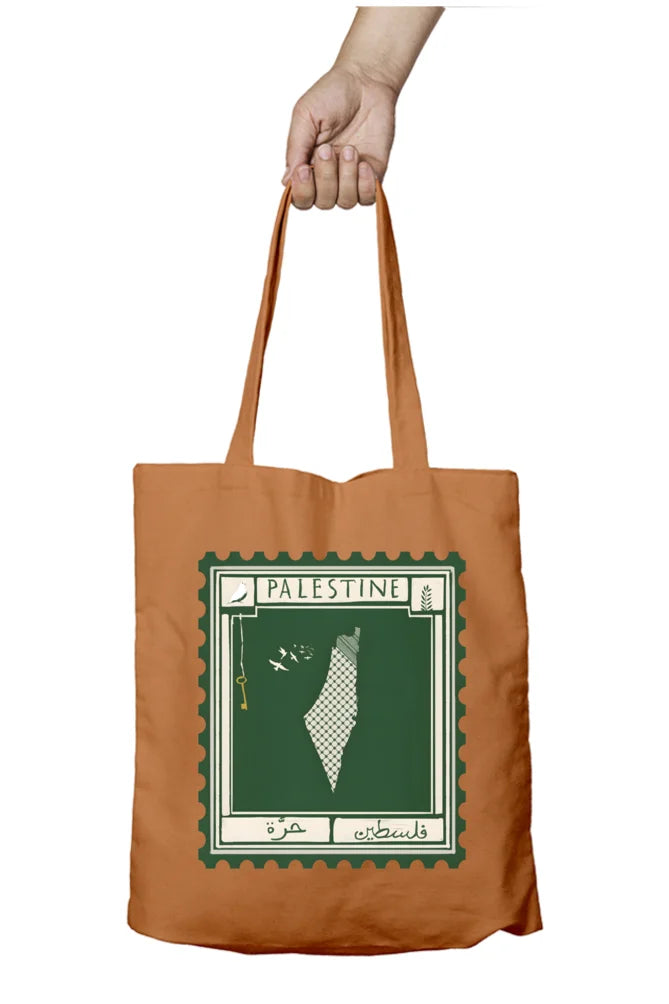 Palestine Stamp Zipper Tote Bag