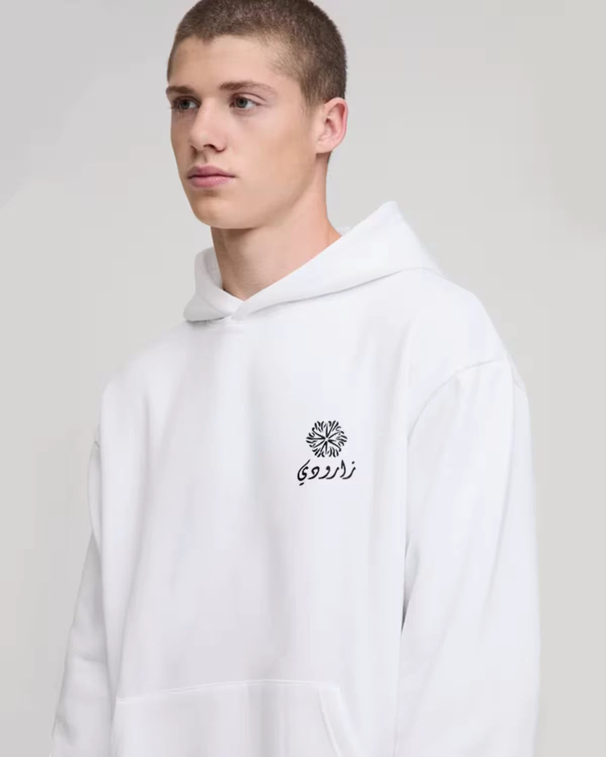 Army of Mahdi Hoodie White – Premium 400 GSM Cotton Hoodie by Zaroodi