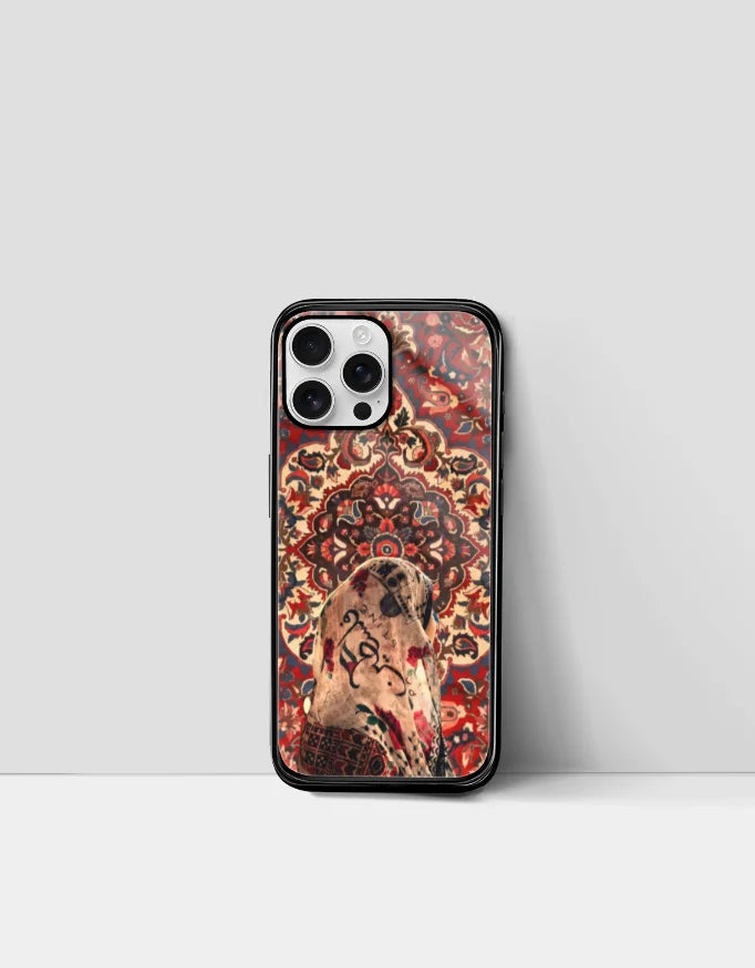 Persian Rug Phone Cover for iPhone – Palestine Calligraphy Design