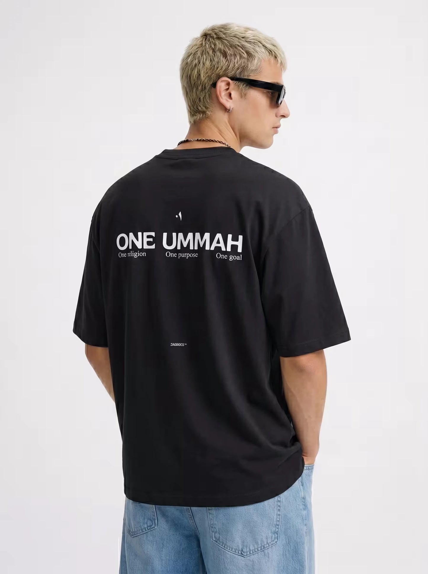 One Ummah Muslim Streetwear Oversized T Shirt Back Design