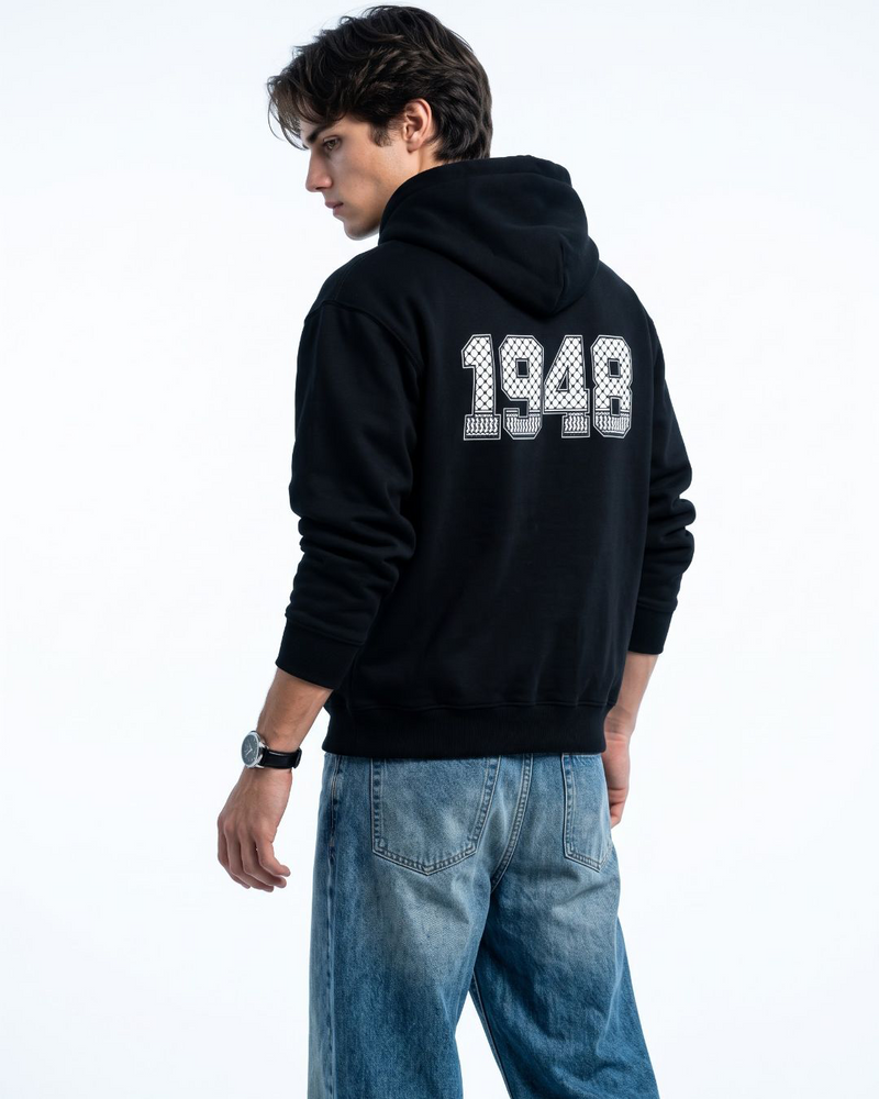 Keffiyeh 1948 hoodie black back