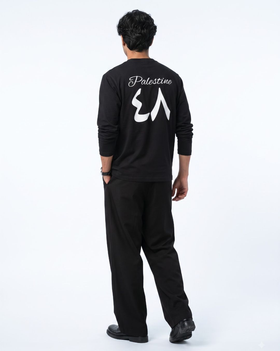 Lasting Roots Long Sleeves black full back view