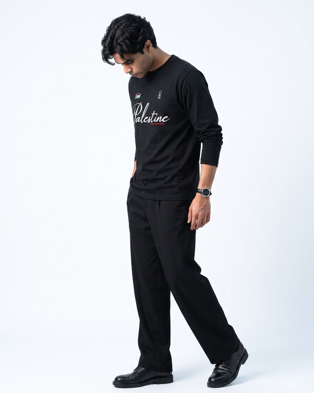 Lasting Roots Long Sleeves black front view