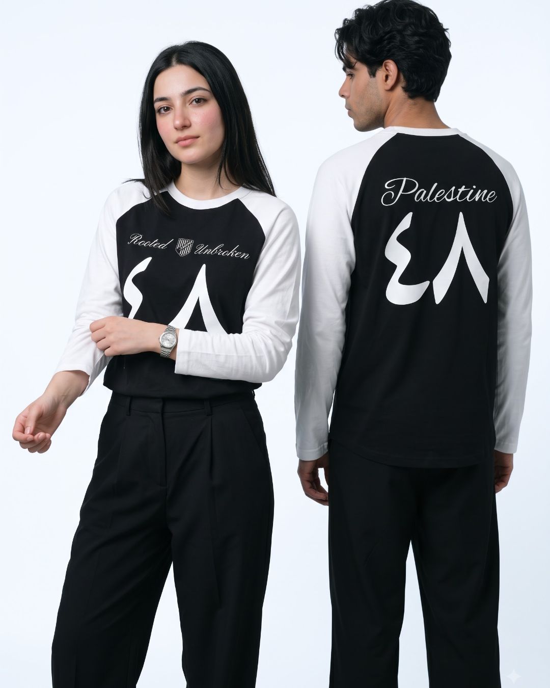 Lasting Roots Long Sleeves model front and back