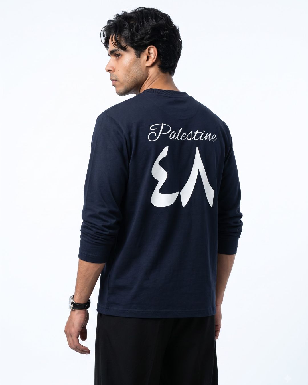Lasting Roots Long Sleeves navy blue back design detail