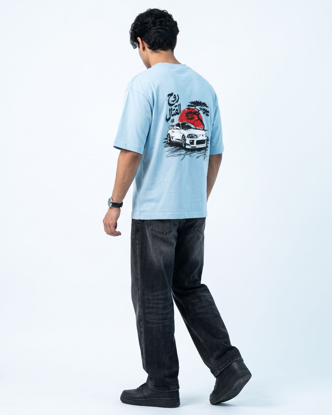 Rising Sun Supra oversized t-shirt model photo