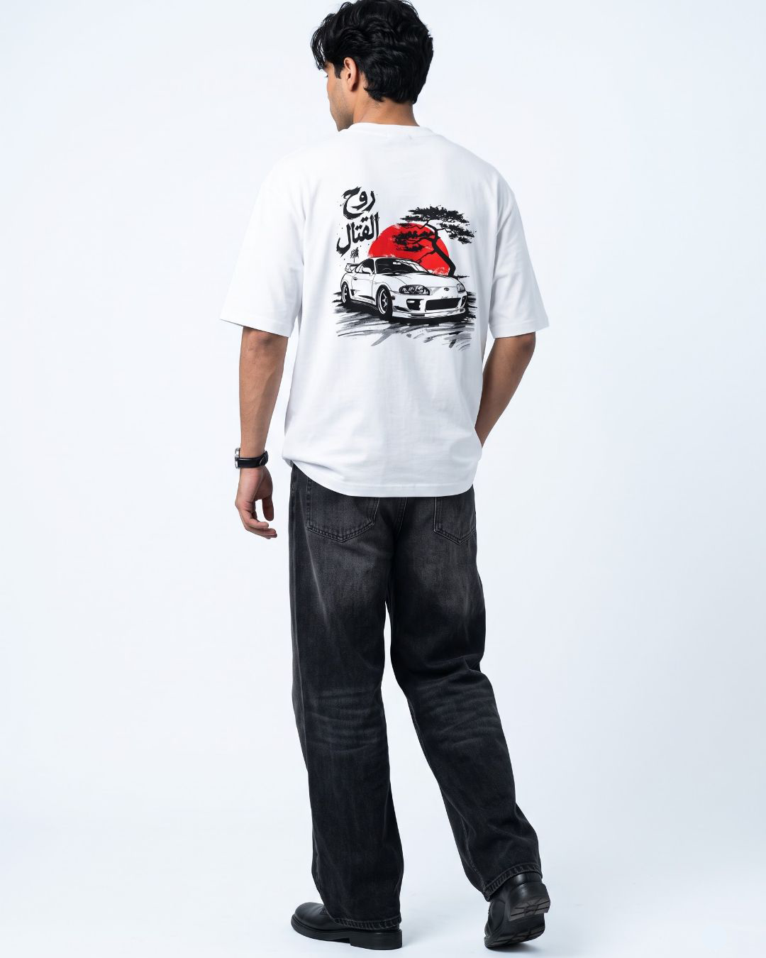 Rising Sun Supra oversized t-shirt model photo